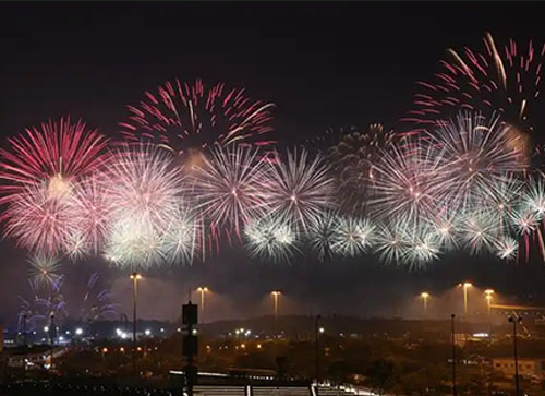 海城市焰火晚会